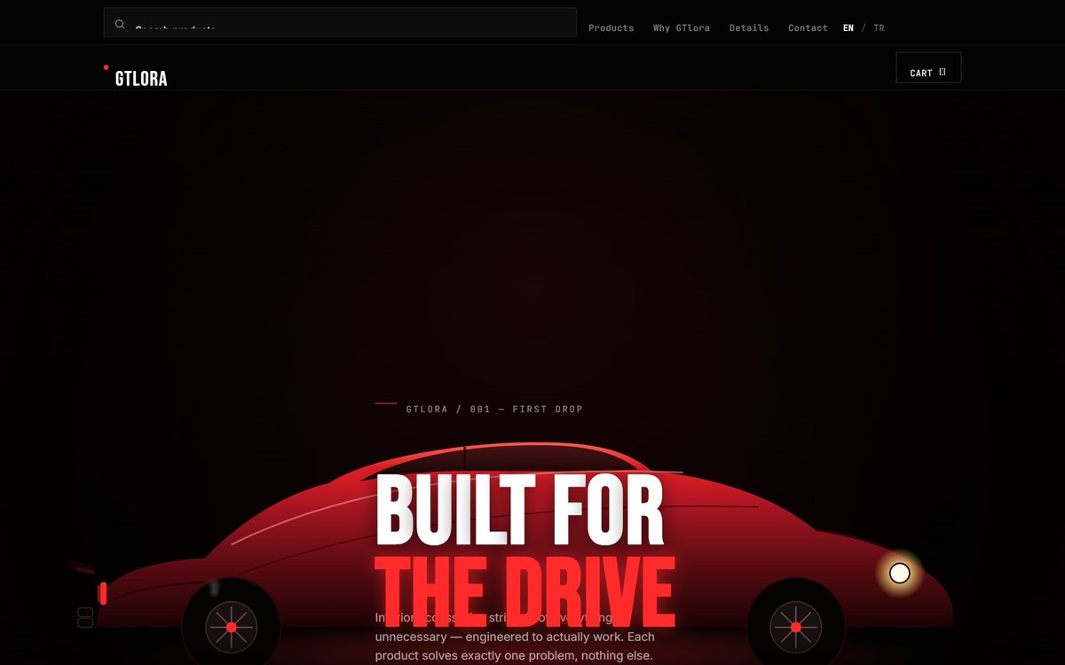 GTLora homepage screenshot